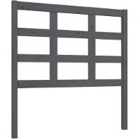 vidaXL Hoofdbord 95,5x4x100 cm massief grenenhout grijs