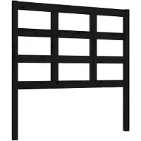 vidaXL Hoofdbord 95,5x4x100 cm massief grenenhout zwart