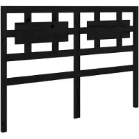 vidaXL Hoofdbord 125,5x4x100 cm massief grenenhout zwart