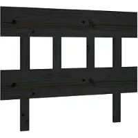 vidaXL Hoofdbord 78,5x3x81 cm massief grenenhout zwart