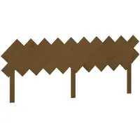 vidaXL Hoofdbord 196x3x80,5 cm massief grenenhout honingbruin