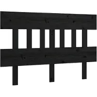 vidaXL Hoofdbord 123,5x3x81 cm massief grenenhout zwart