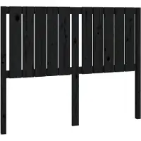 vidaXL Hoofdbord 125,5x4x100 cm massief grenenhout zwart