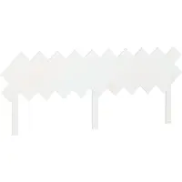 vidaXL Hoofdbord 196x3x80,5 cm massief grenenhout wit