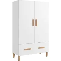vidaXL Hoge kast 70x31x115 cm bewerkt hout wit