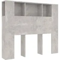 vidaXL Hoofdbordkast 120x18,5x102,5 cm betongrijs