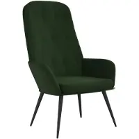 vidaXL Relaxstoel fluweel donkergoen