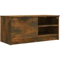 vidaXL Tv-meubel 80x35x36,5 cm bewerkt hout gerookt eikenkleurig