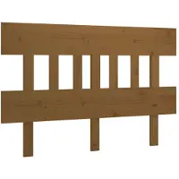 vidaXL Hoofdbord 123,5x3x81 cm massief grenenhout honingbruin