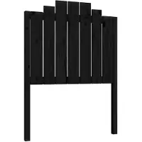 vidaXL Hoofdbord 81x4x110 cm massief grenenhout zwart