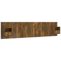 vidaXL Hoofdbord met kastjes bewerkt hout gerookt eikenkleurig