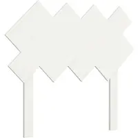 vidaXL Hoofdbord 92x3x81 cm massief grenenhout wit