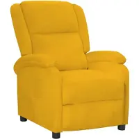 vidaXL Fauteuil verstelbaar fluweel geel