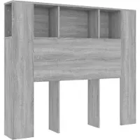 vidaXL Hoofdbordkast 120x18,5x102,5 cm grijs sonoma eikenkleurig