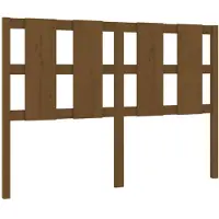 vidaXL Hoofdbord 140,5x4x100 cm massief grenenhout honingbruin
