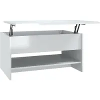 vidaXL Salontafel 80x50x40 cm bewerkt hout hoogglans wit