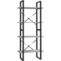 vidaXL Boekenkast 60x30x140 cm bewerkt hout grijs sonoma eikenkleurig