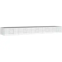 vidaXL Konijnenkooi met 5 panelen 541x109x54 cm gegalvaniseerd ijzer