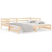 vidaXL Uitschuifbare slaapbank zonder matras 80x200 cm