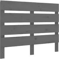 vidaXL Hoofdbord 100x3x80 cm massief grenenhout grijs