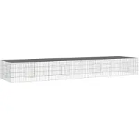 vidaXL Konijnenkooi met 4 panelen 433x109x54 cm gegalvaniseerd ijzer