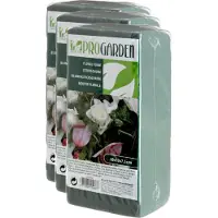 Pro Garden 3x stuks steekschuim/oase nat rechthoekig groen 20 x 10 x 7 cm - Hobbydecoratieobject