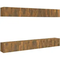 vidaXL Tv-meubelen 8 st 60x30x30 cm bewerkt hout gerookt eikenkleurig
