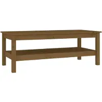 vidaXL Salontafel, honingbruin, 110x50x40 cm, massief grenenhout