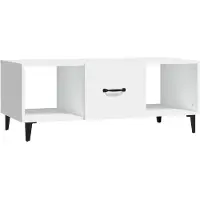 vidaXL Salontafel 102x50x40 cm bewerkt hout wit