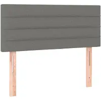 vidaXL Hoofdbord 100x5x78/88 cm stof donkergrijs
