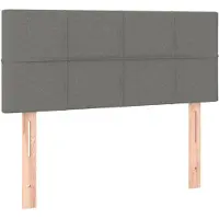 vidaXL Hoofdbord 100x5x78/88 cm stof donkergrijs