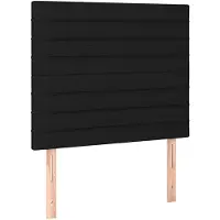vidaXL Hoofdbord zwart 80x5x118/128 cm stof