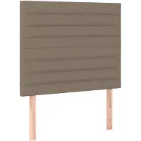 vidaXL Hoofdbord taupe 90x5x118/128 cm Stof