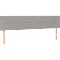 vidaXL Hoofdborden 160x5x78/88 cm stof lichtgrijs