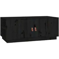 vidaXL Salontafel 100x50x41 cm massief grenenhout zwart