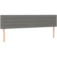 vidaXL Hoofdborden 180x5x78/88 cm stof donkergrijs
