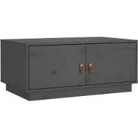 vidaXL Salontafel 80x50x35 cm massief grenenhout grijs