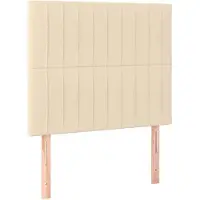 vidaXL Hoofdbord crème 100x5x118/128 cm stof