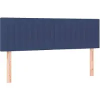 vidaXL Hoofdborden 144x5x78/88 cm stof blauw