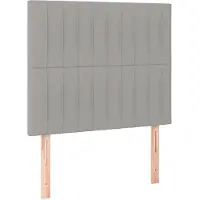 vidaXL Hoofdbord lichtgrijs 100x5x118/128 cm stof