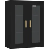 vidaXL Bovenkast 69,5x34x90 cm zwart