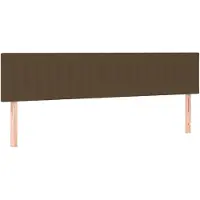 vidaXL Hoofdborden 160x5x78/88 cm stof donkerbruin