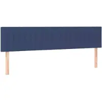 vidaXL Hoofdborden 180x5x78/88 cm stof blauw