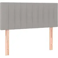 vidaXL Hoofdbord 80x5x78/88 cm stof lichtgrijs