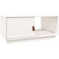 vidaXL Salontafel, wit, 80x50x35,5 cm, massief grenenhout