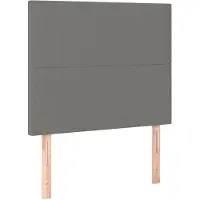 vidaXL Hoofdbord donkergrijs 80x5x118/128 cm Stof