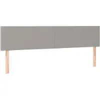 vidaXL Hoofdborden 180x5x78/88 cm stof lichtgrijs