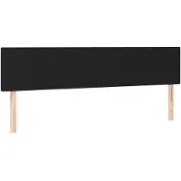 vidaXL Hoofdborden 180x5x78/88 cm stof zwart
