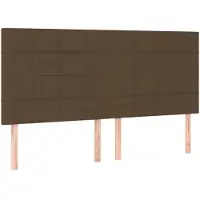 vidaXL Hoofdbord donkerbruin 200x5x118/128 cm stof