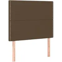 vidaXL Hoofdbord donkerbruin 100x5x118/128 cm Stof